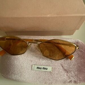 Miu Miu Amber-Tinted Sunglasses